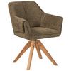 Armlehnstuhl Dian 225 - Braun, MODERN, Holz/Textil (60/86,5/63,5cm) - Kayoom
