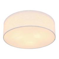 Deckenleuchte Ava Ø 40 Cm 3-Flammig - Beige/Weiß, Basics, Textil/Metall (40/12cm) - Globo