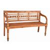 Gartenbank Echtholz 3-Sitzer Moyo - Naturfarben, Basics, Holz (150/90/52cm) - Gardenson