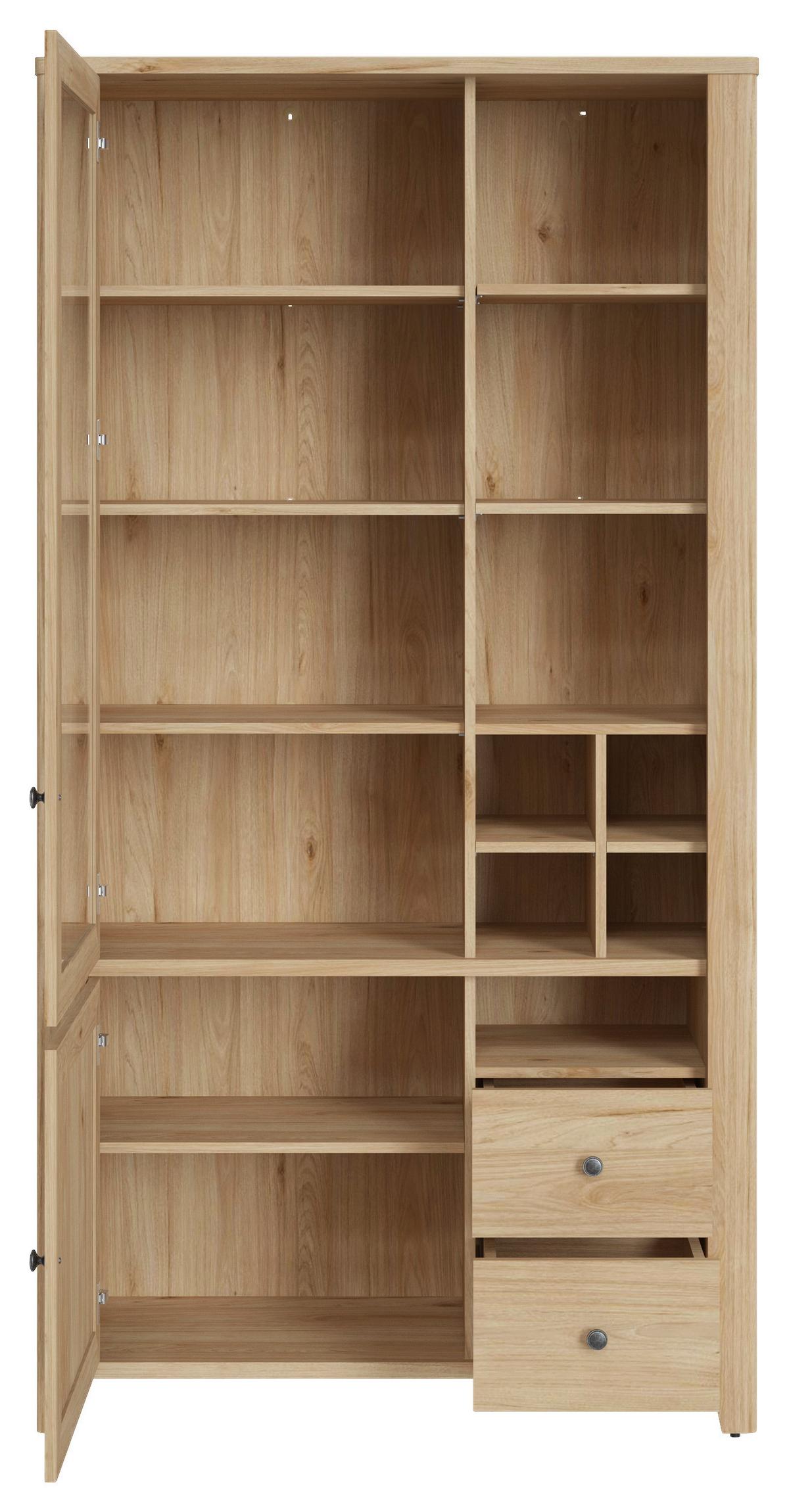 Vitrin Cestino - Modern, faalapú anyag/Üveg (108,4/206,3/42cm)