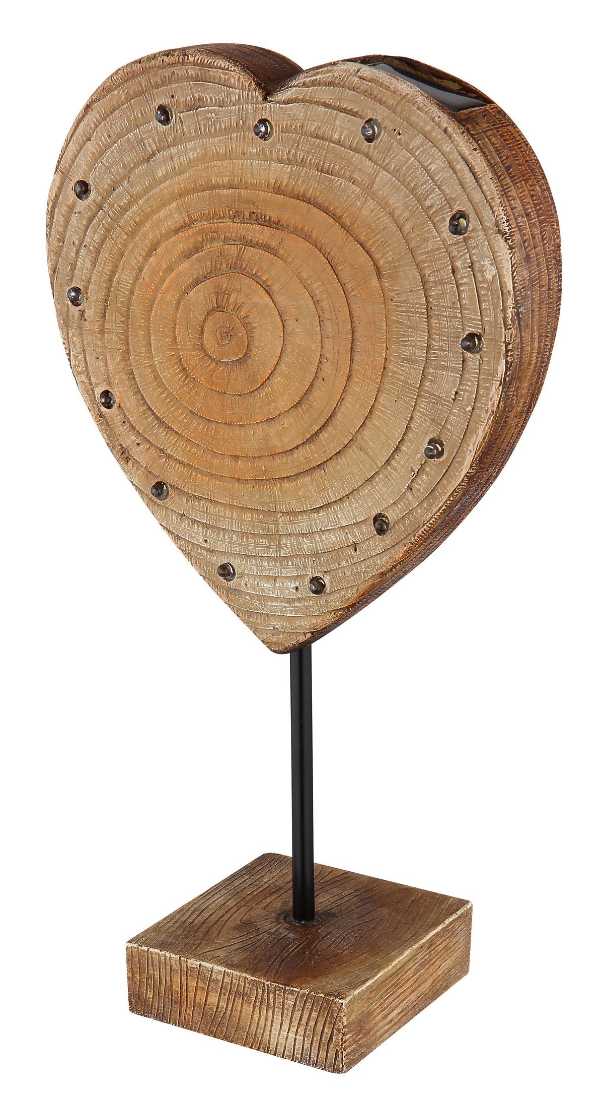 Solarleuchte 36513 - Schwarz/Braun, Natur, Kunststoff/Metall (19/9,5/50cm) - Globo