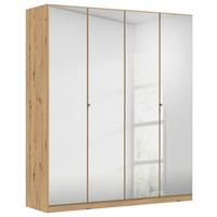 Kleiderschrank Reflect Inkl. Inneneinteilung, 2 Körbe - Silberfarben/Eiche Artisan, MODERN, Holzwerkstoff (181/210/54cm)