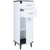 Midischrank Bad Landos B:32cm Weiß - Anthrazit/Weiß, MODERN, Holzwerkstoff (32/97/28cm) - MID.YOU