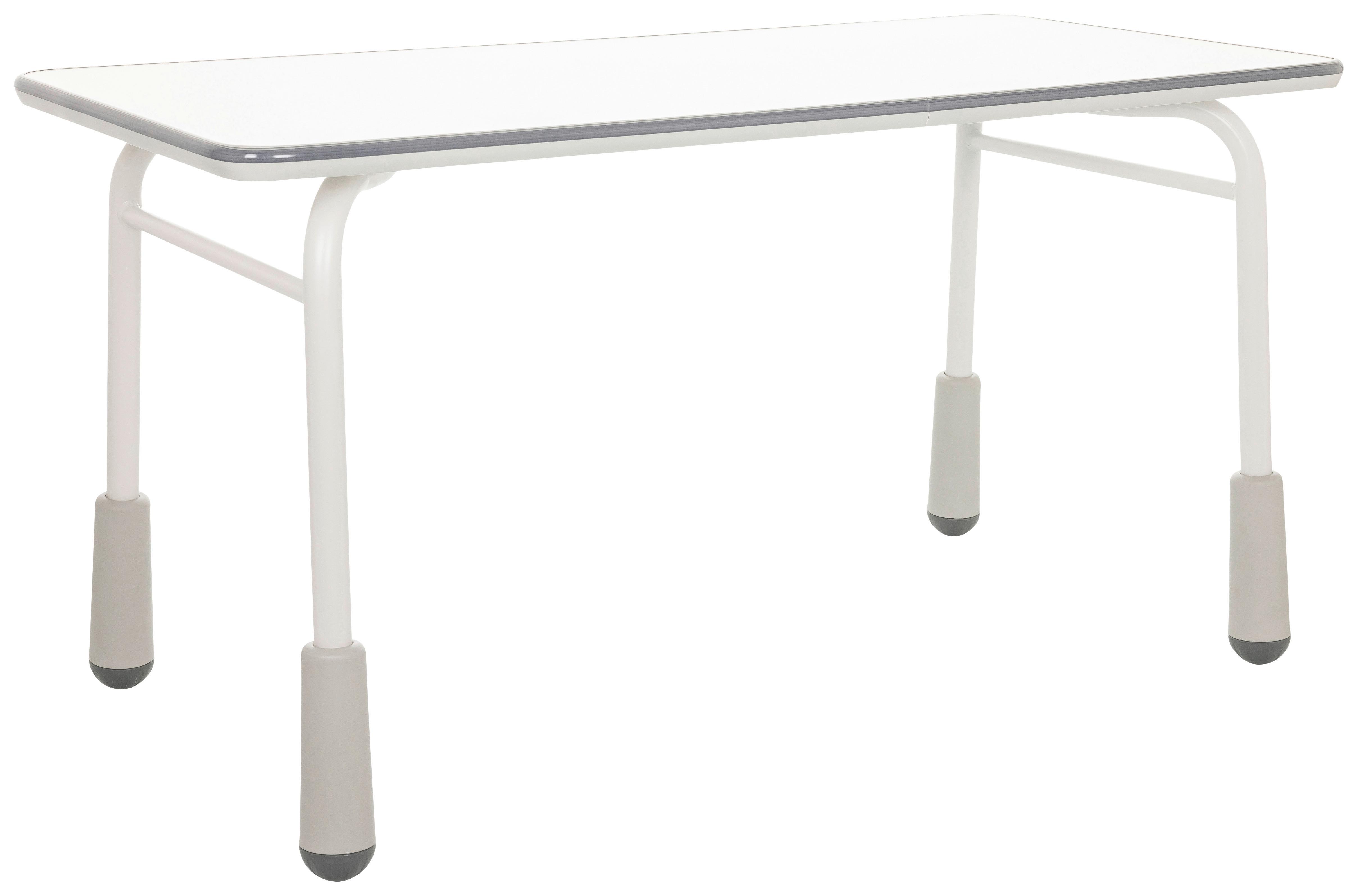 Jugendschreibtisch Kid Gro T - Hellgrau, Basics, Holzwerkstoff/Metall (120/58-67/60cm) - MID.YOU