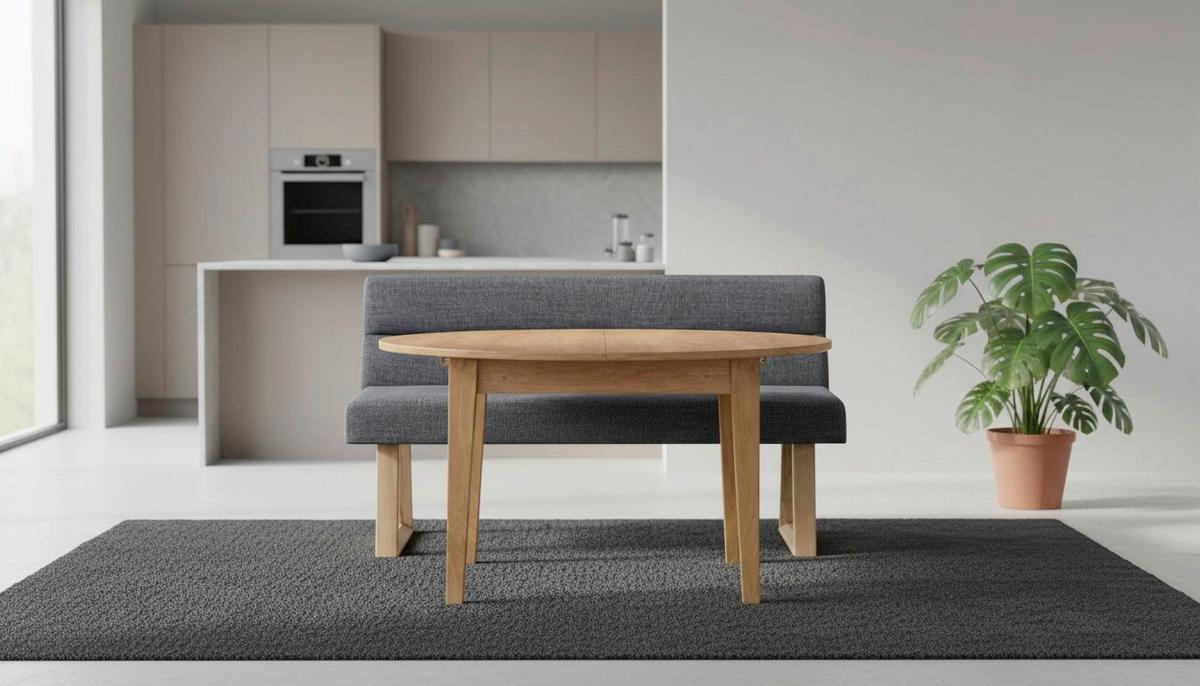 Sitzbank Linnea Eichefarben/D-Grau B: 140 cm - Eichefarben/Dunkelgrau, MODERN, Holz/Textil (140/82/61cm) - Livetastic