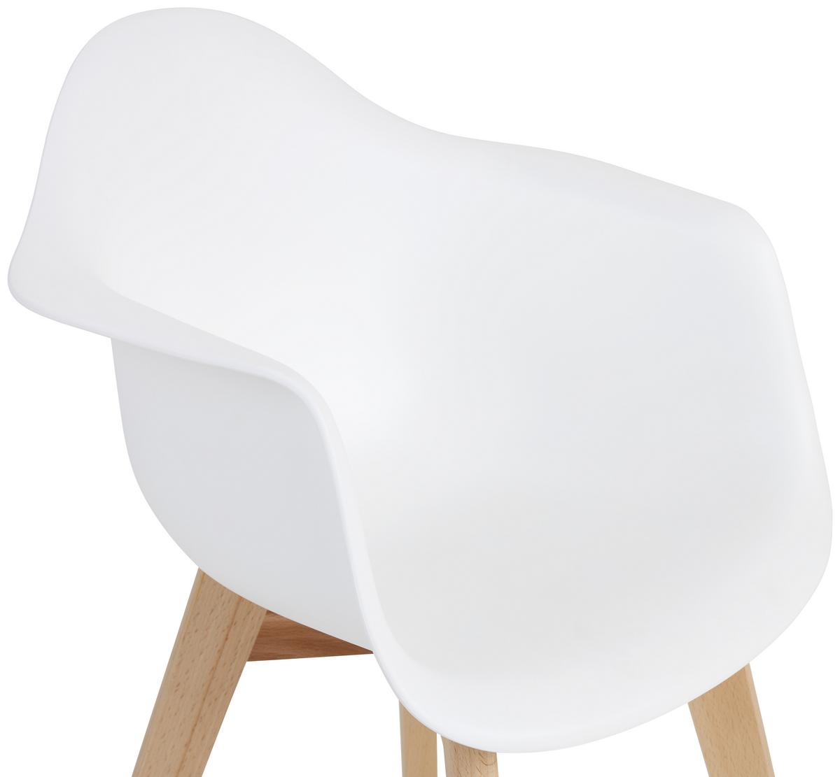 Kinderstuhl Bambino Echtholz Buchef./Weiß Sitzhöhe 32,5 cm - Buchefarben/Weiß, MODERN, Holz/Kunststoff (42/57,5/30cm) - Ondega