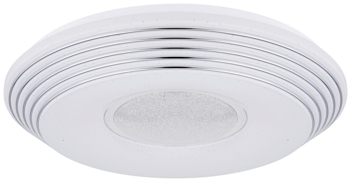 Led-deckleuchte Pillo Ø 50 Cm Mit Fernbedienung - Klar/Weiß, Basics, Kunststoff/Metall (50/8,5cm) - Globo