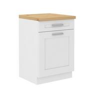 KUCHYŇSKÁ SPODNÍ SKŘÍŇKA LUISA        US60 - bílá/barvy stříbra, Romantický / Rustikální, kov/kompozitní dřevo (60/86/60cm) - Ondega