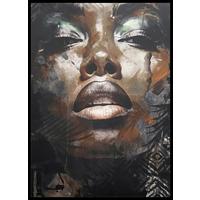 Obraz na plátně Denise, 60/90cm - černá, Moderní, kompozitní dřevo/textil (60/90cm) - Premium Living