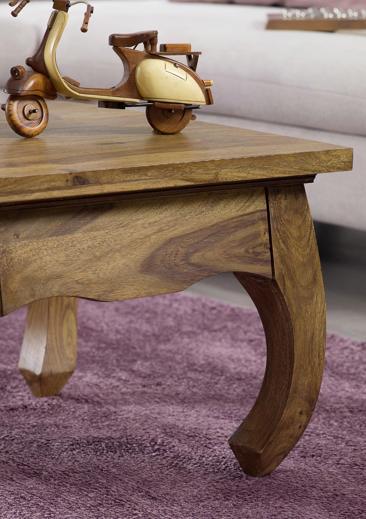 Couchtisch Holz Massiv Opium, Sheesham - Sheeshamfarben, Design, Holz (60/60/40cm) - MID.YOU