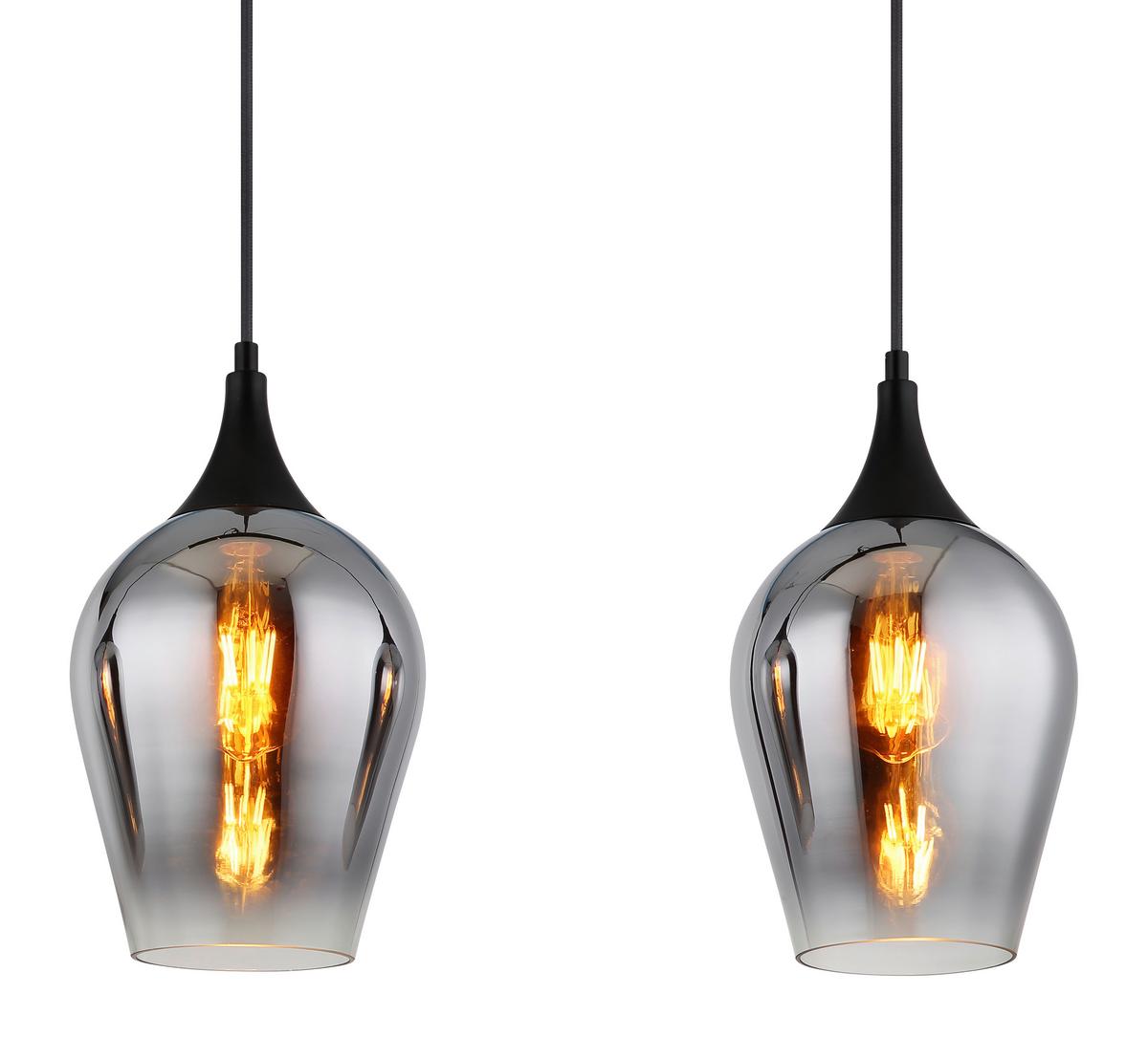 Luster LAVUS - čierna, Design, kov/sklo (83/18/120cm) - Globo
