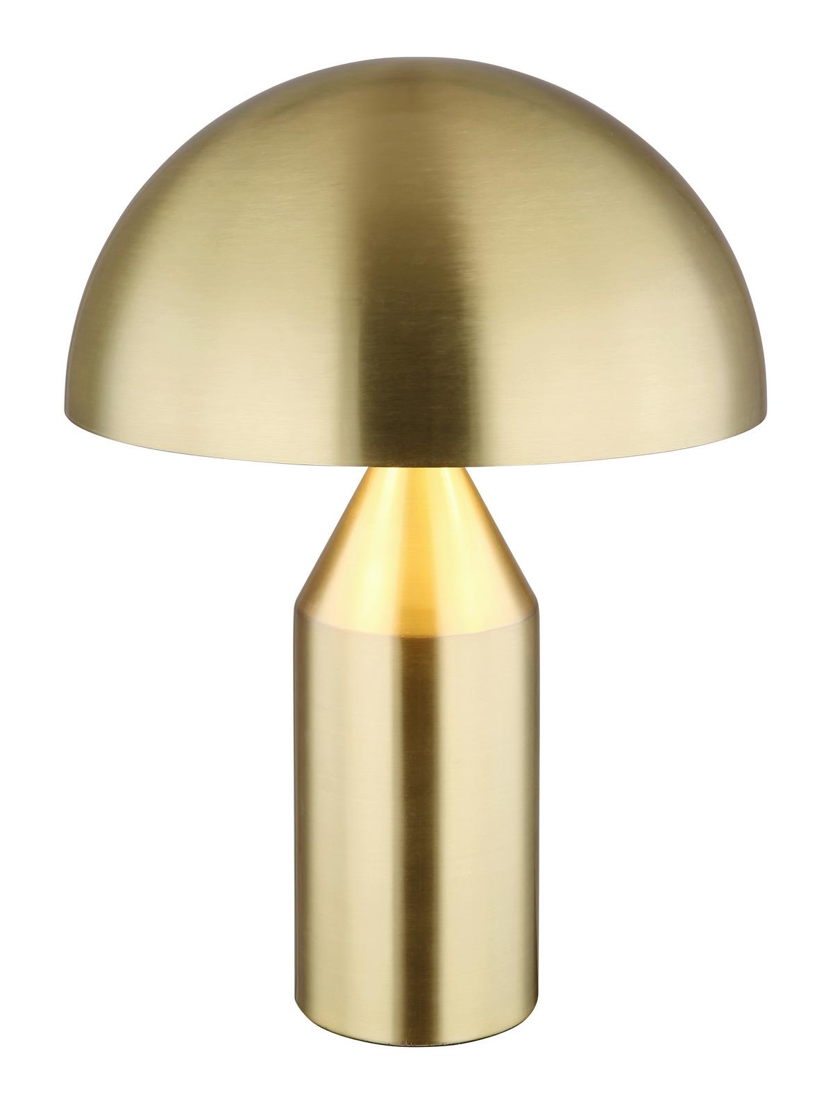 Tischleuchte 21030m - Messingfarben/Weiß, Design, Metall (28/39cm) - Globo