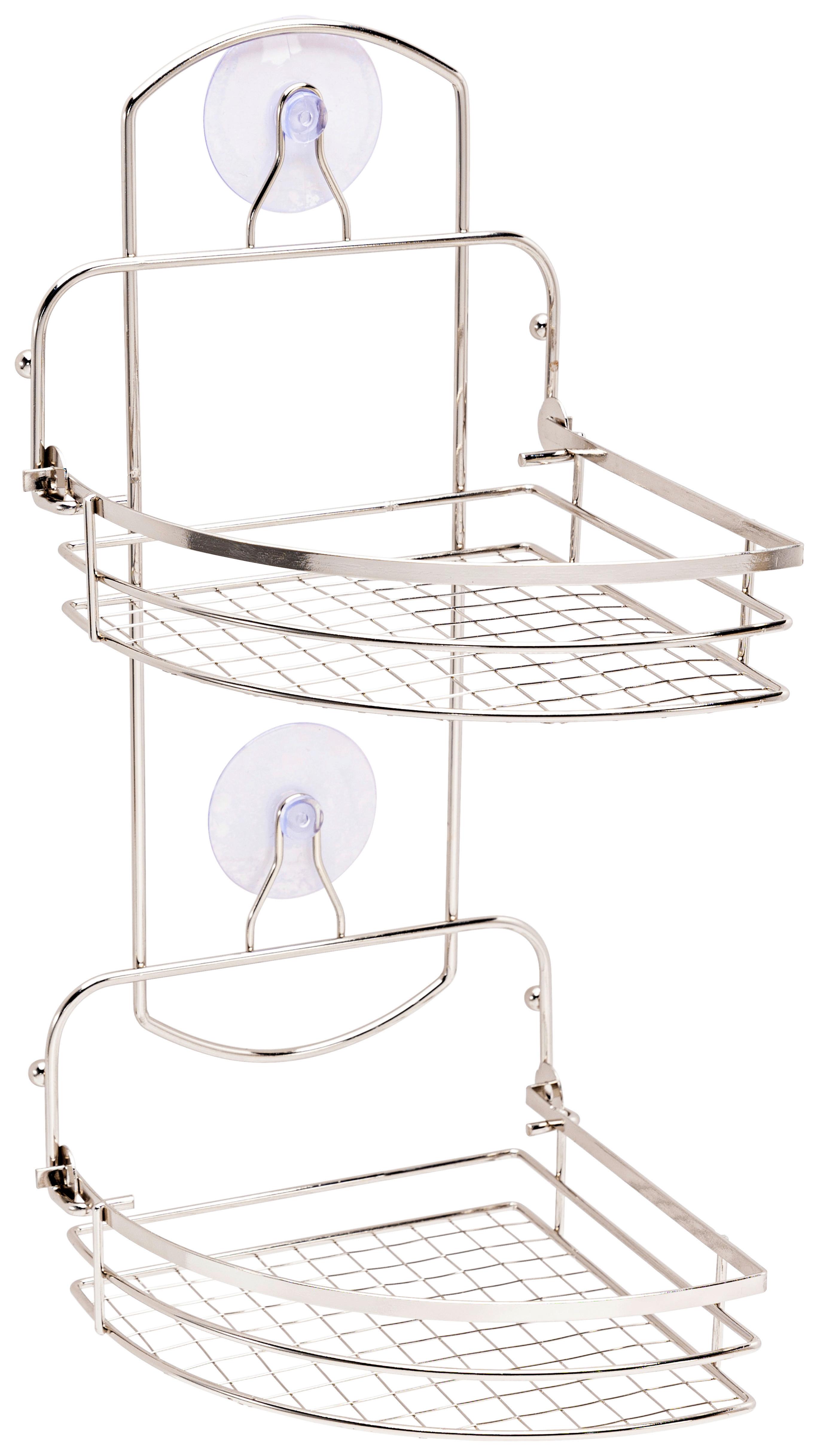 Zuhanypolc Nizza 2 B992493 - krómszínű, Konventionell, fém (15/27/15cm) - Ondega