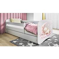 Kinder-/Juniorbett Babydreams inkl. Matratze 80x160 - Birkefarben/Weiß, MODERN, Holz/Holzwerkstoff (80/160cm) - MID.YOU