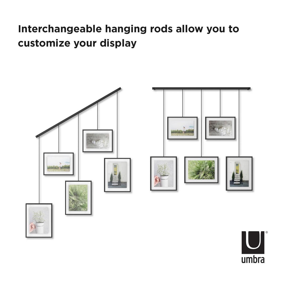 Collagen-Bilderrahmen Schwarz B: 79,4 cm - Schwarz, Design, Glas/Metall (79,4/3,18/69,5cm) - Umbra