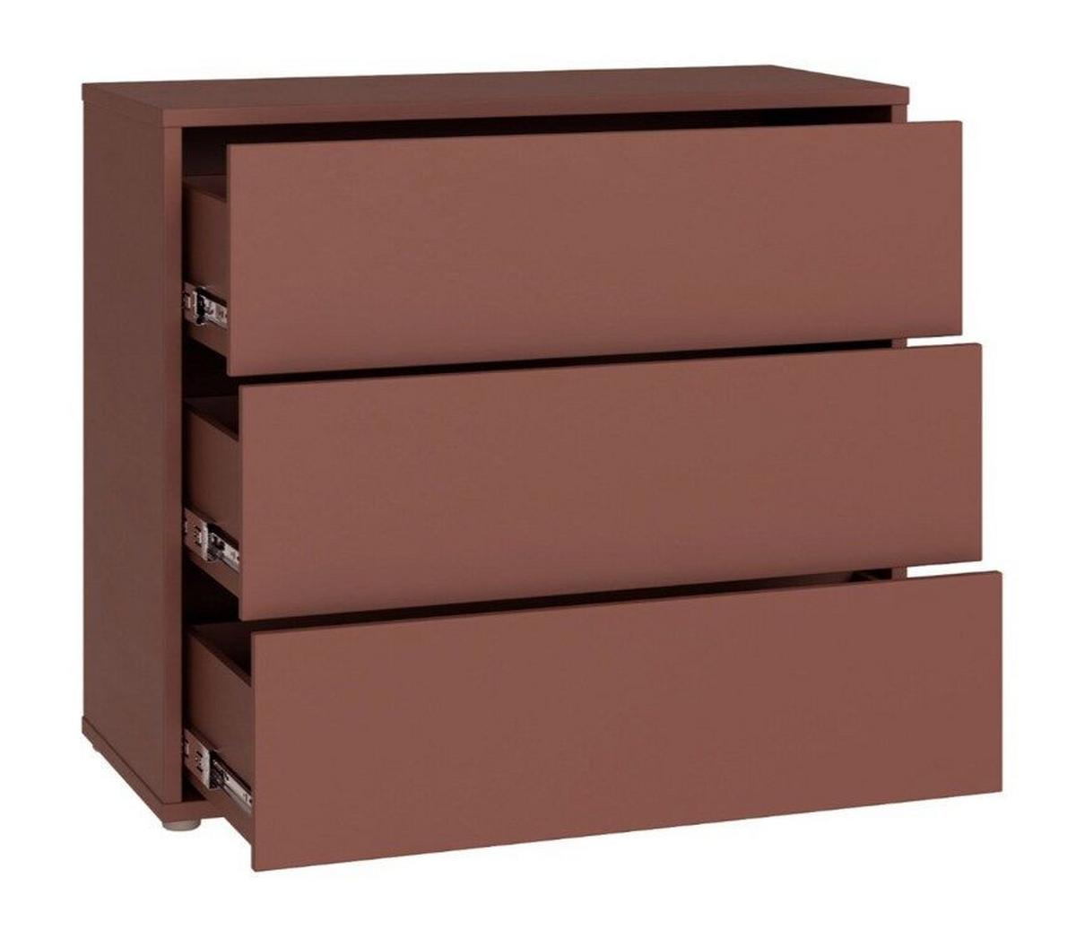 Komoda farba terracotta - terakotová, Modern, kompozitné drevo (94,8/83,1/41,5cm)