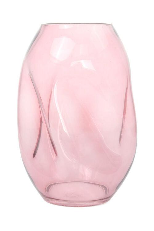 Vase Sidney Zylindrisch Glas Rosa H: 25 cm - Rosa, Design, Glas (15/25/15cm) - Kayoom