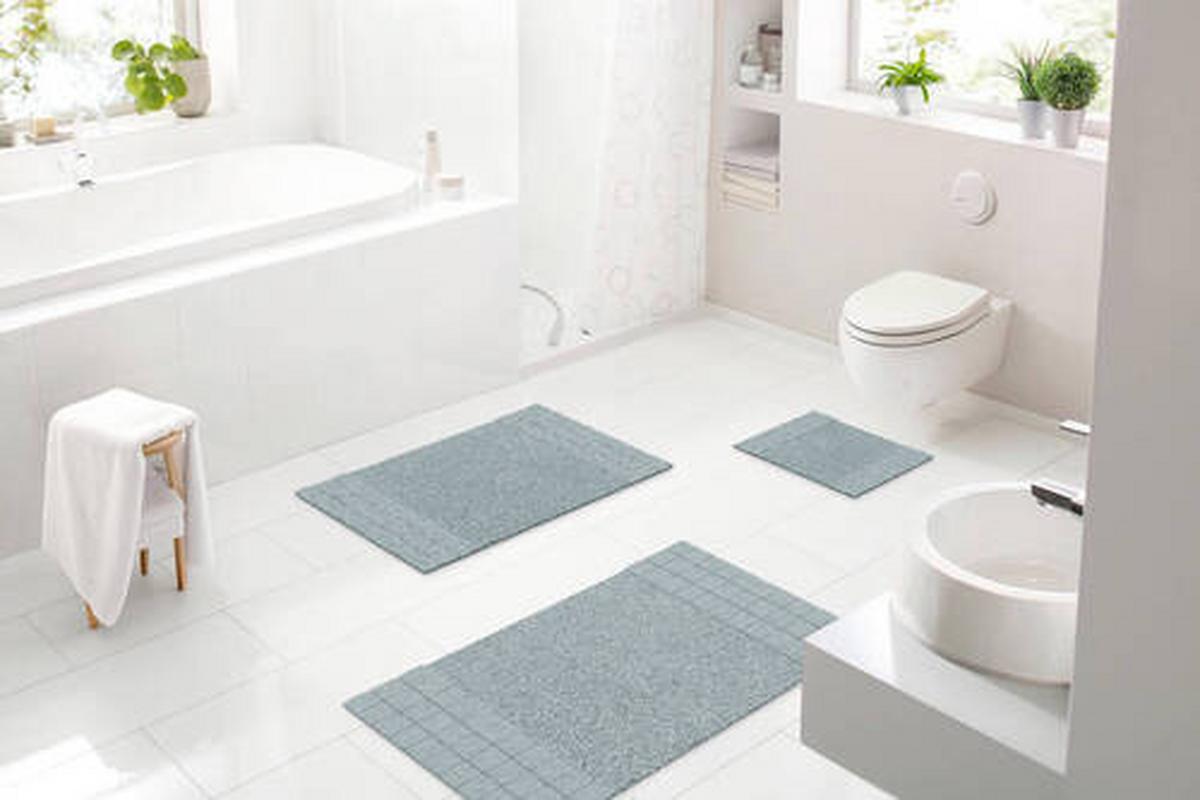 Badematte Chess - Grün, KONVENTIONELL, Textil (70/120cm) - Grund