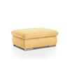 Polsterhocker Isona Gelb Chenille - Chromfarben/Gelb, Design, Textil (101/45/74cm) - Livetastic