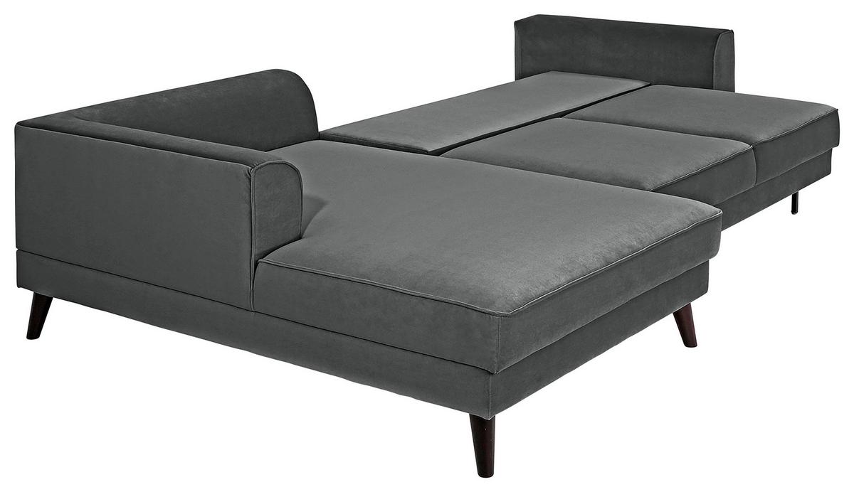 Ecksofa mit Schlaffunktion Lumber Jack Anthrazit - Wengefarben/Anthrazit, MODERN, Textil (167/277cm) - Trendmanufaktur