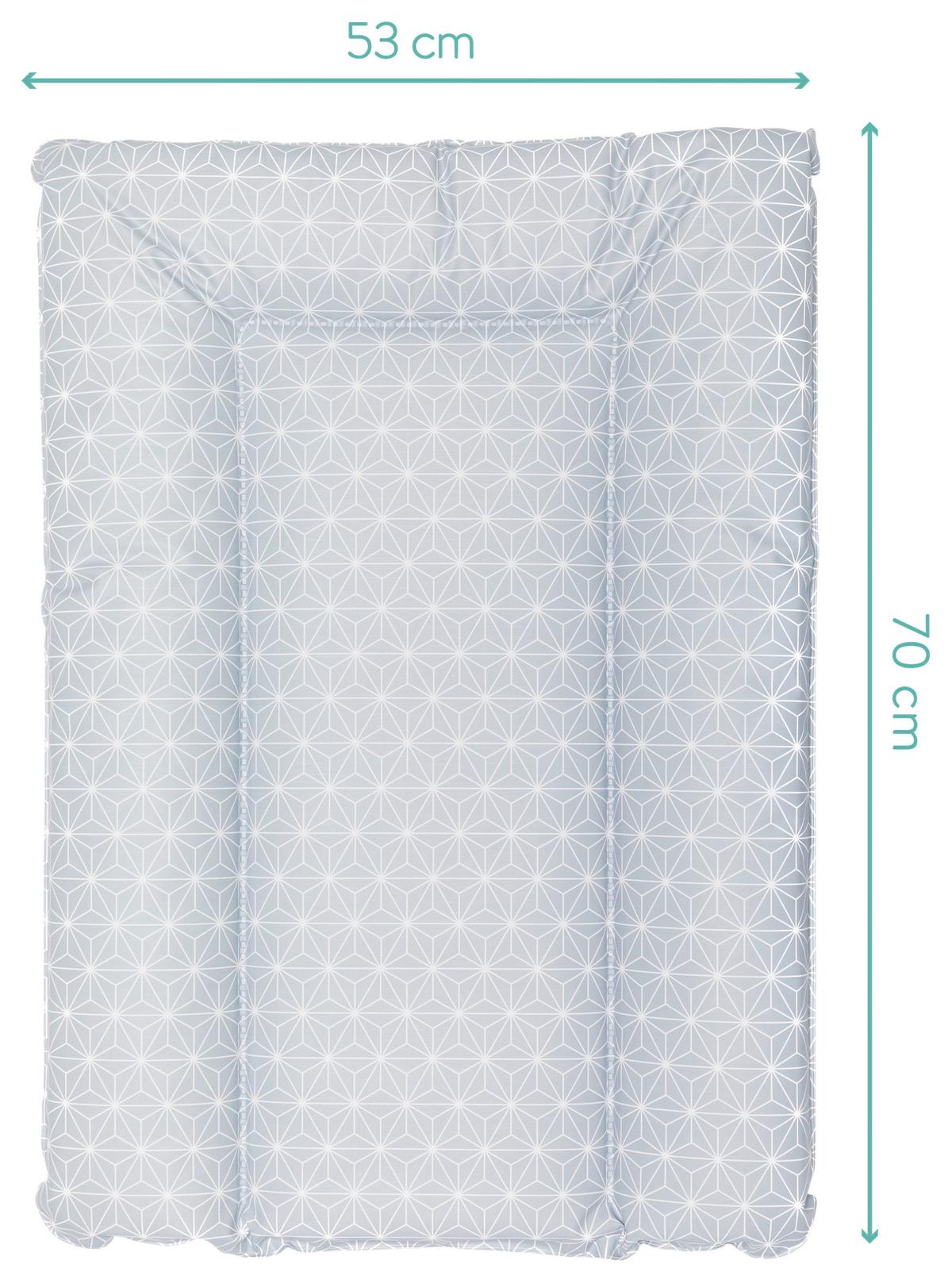 Wickelauflage Kunststoff Grau Mit Stern Design - Grau, LIFESTYLE, Kunststoff (70/53/4cm) - Fillikid