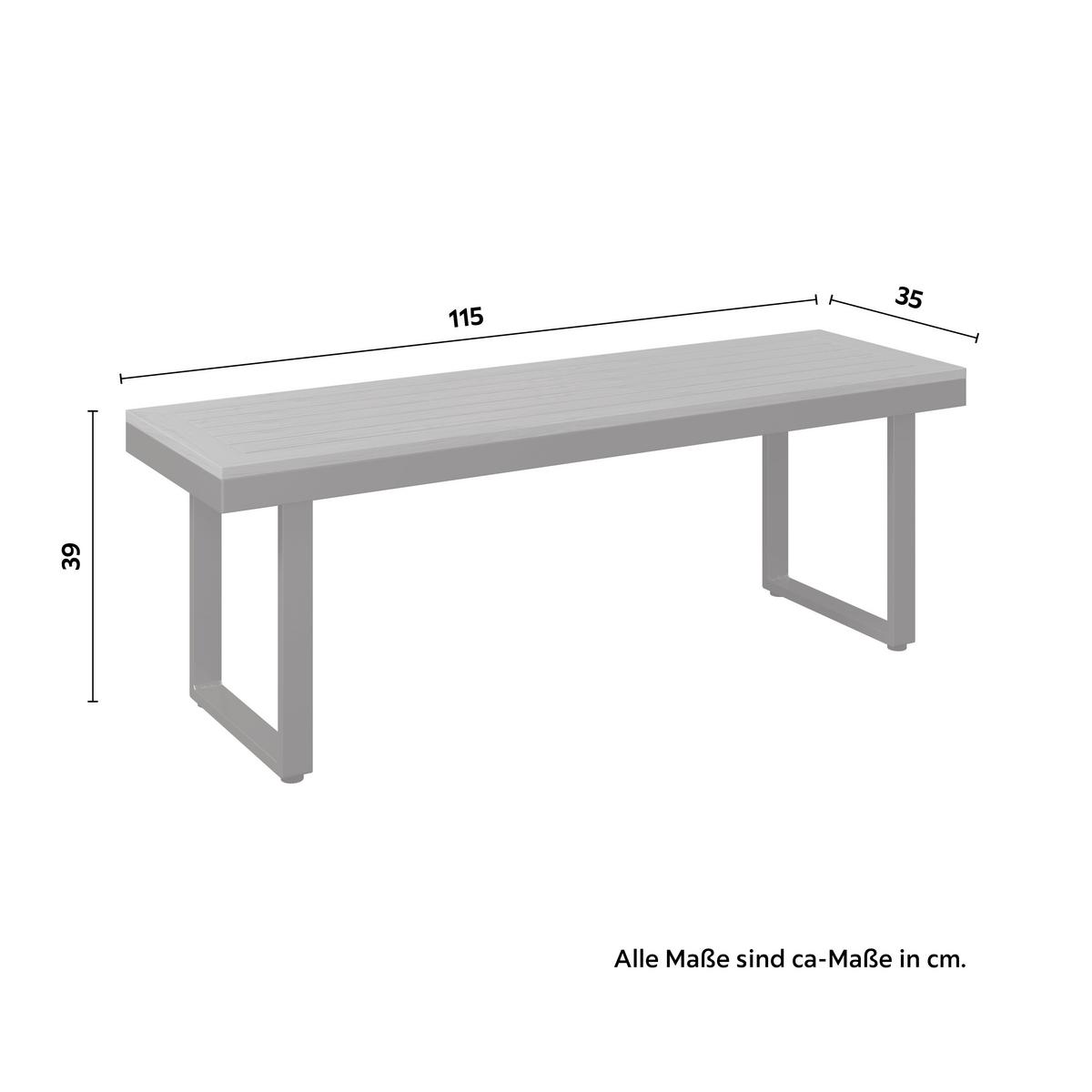 TERASOVÁ SEDACIA SÚPRAVA HOTTIE - BASED- - prírodná farba/tmavosivá, Modern, kov/textil (115/40/,5cm) - Based