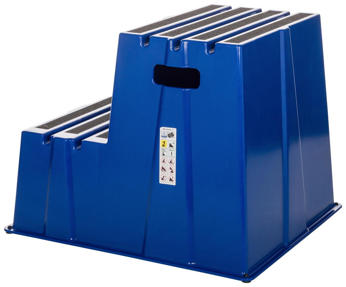 Tritthocker Tio-E2 - Blau, Basics, Kunststoff (57/51/65cm) - MID.YOU