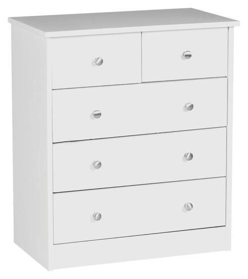 Komoda PRUE bílá - bílá/barvy hliníku, Konvenční, kov/kompozitní dřevo (60/70/35cm) - MID.YOU