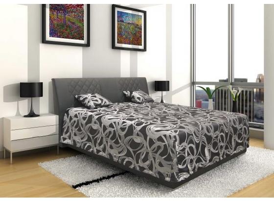 Čalouněná Postel Sima 2 180 - černá, Moderní, textil (180/200cm) Čalouněná Postel Sima 2 180 - černá, Moderní, textil (180/200cm)