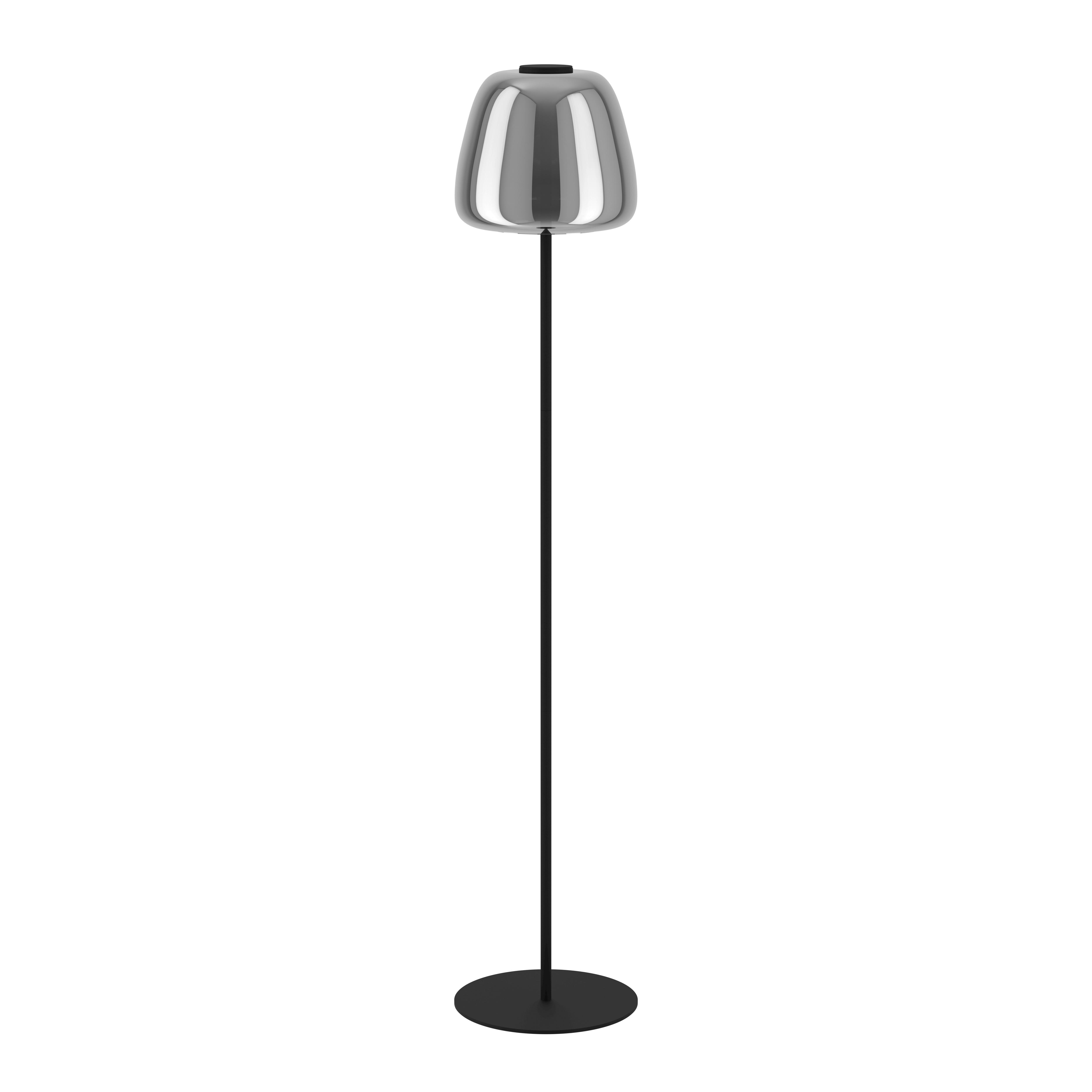 LED-STEHLEUCHTE 901196 ALFERO-Z - Schwarz, Design, Glas/Metall (27,5/139,5cm) - Connect Z