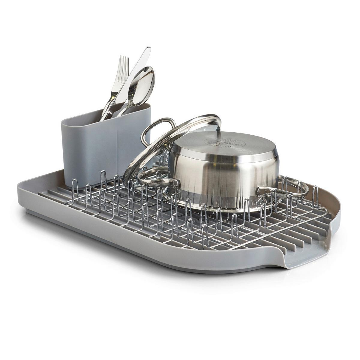 Geschirrabtropfkorb Metall/Kunststoff. grau - Grau, Basics, Kunststoff/Metall (45/32/12,5cm) - Zeller Present