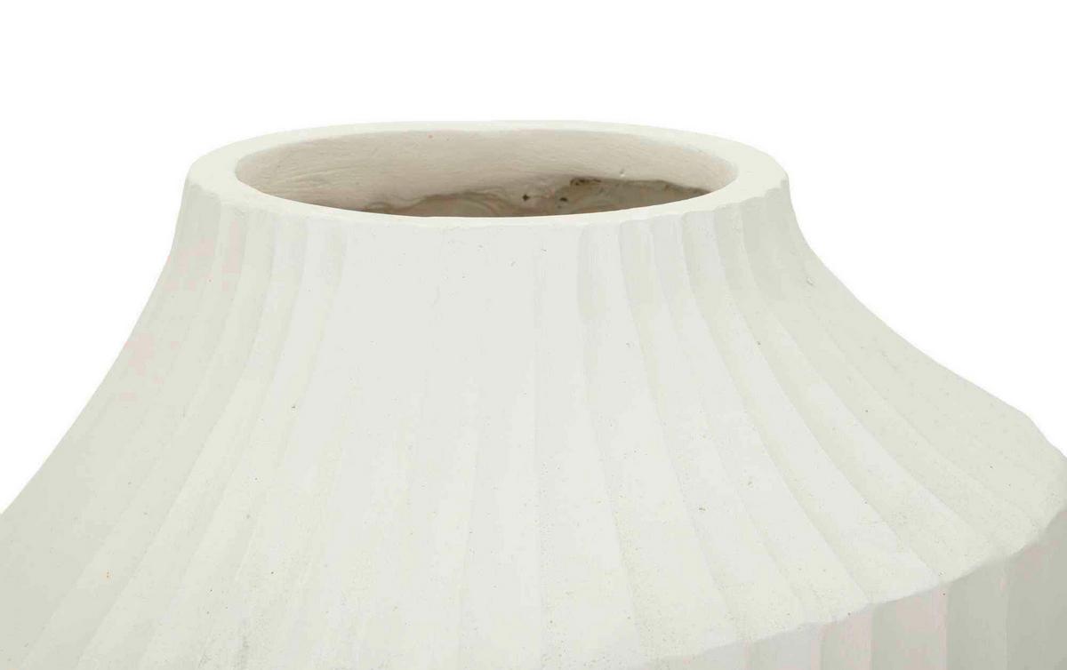 Vase Ice Pot Weiß B: 28,5 cm - Weiß, Basics, Metall (28,5/50,5/28,5cm)