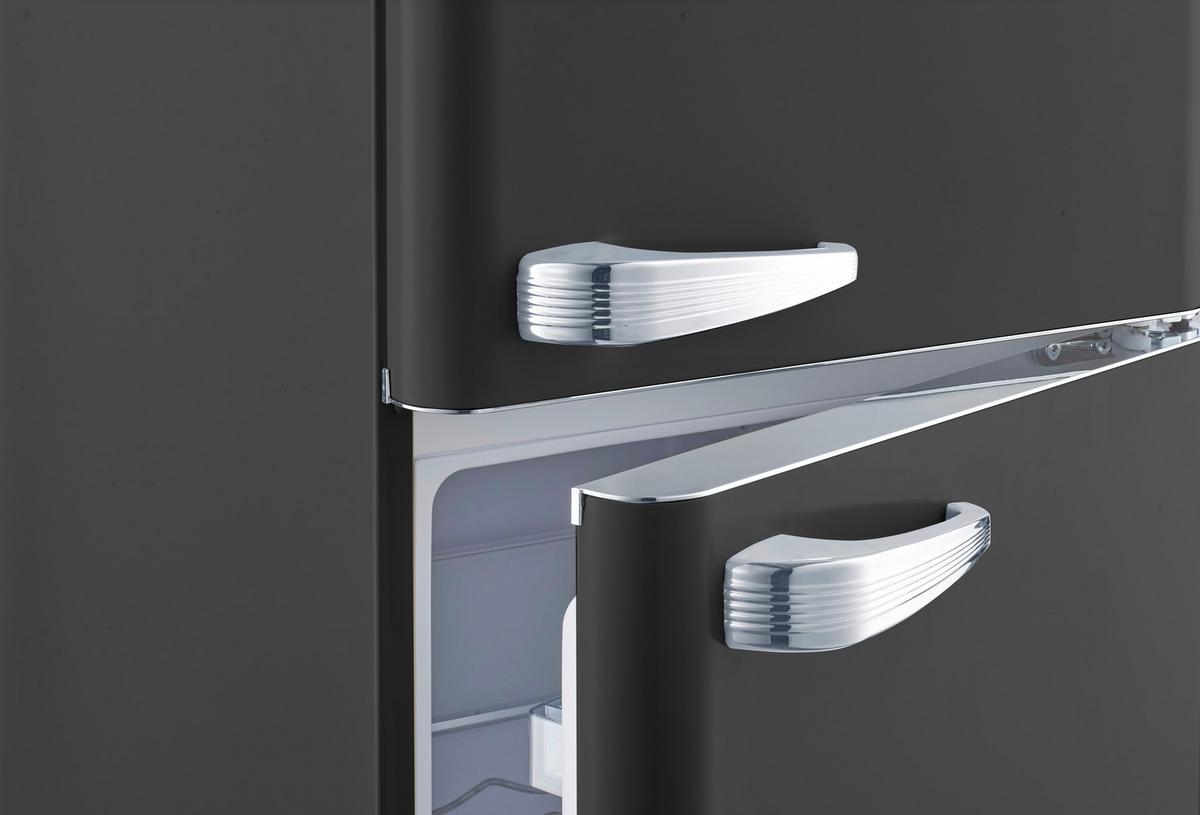 Kühl-gefrierkombination Gk 212.4rt B Schwarz 172+39 L - Schwarz, Basics, Kunststoff/Metall (54,50/145,60/62,60cm) - Wolkenstein