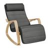 Relaxsessel Mit Nackenstütze L: Ca. 121,5 Cm, Dunkelgrau - Dunkelgrau/Birkefarben, Basics, Holz/Textil (121,5/84/67cm) - Boxxx