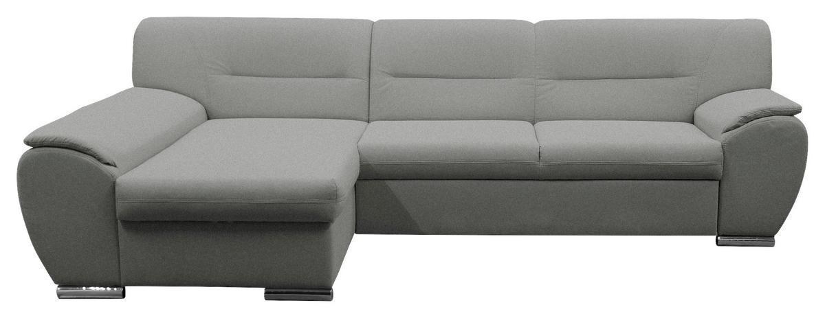 Ecksofa Mit Schlaffunktion Veratti Blau - Silberfarben/Hellgrau, Design, Textil (167/281cm) - MID.YOU
