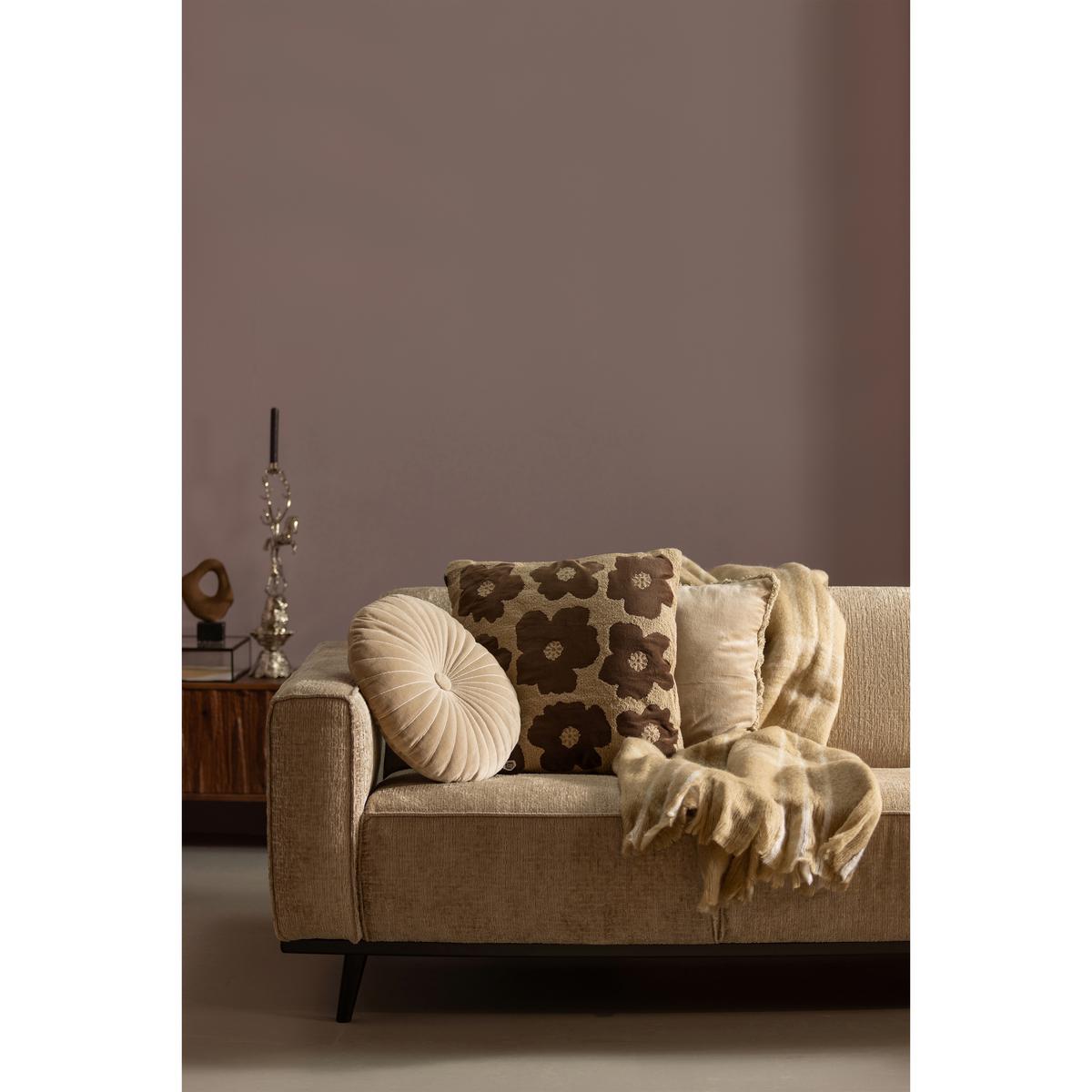 3-Sitzer-Sofa Statement Naturfarben B: 230cm - Schwarz/Naturfarben, Design, Textil (230/77/93cm) - Livetastic