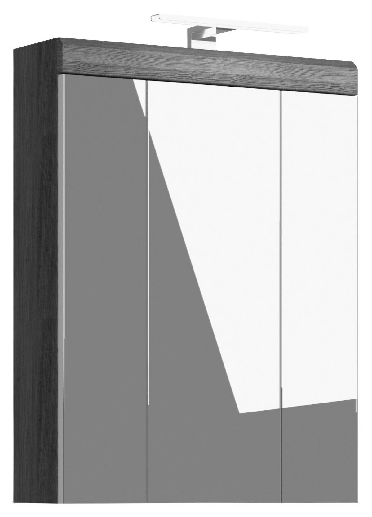 Badezimmer Scout - Weiß Hochglanz, MODERN, Holzwerkstoff (134cm) - MID.YOU
