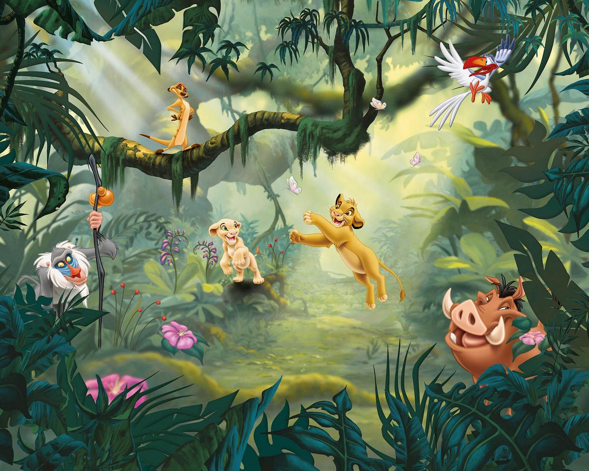 Fototapete Lion King Hakuna Matata - Multicolor, Trend, Papier (350/280cm)