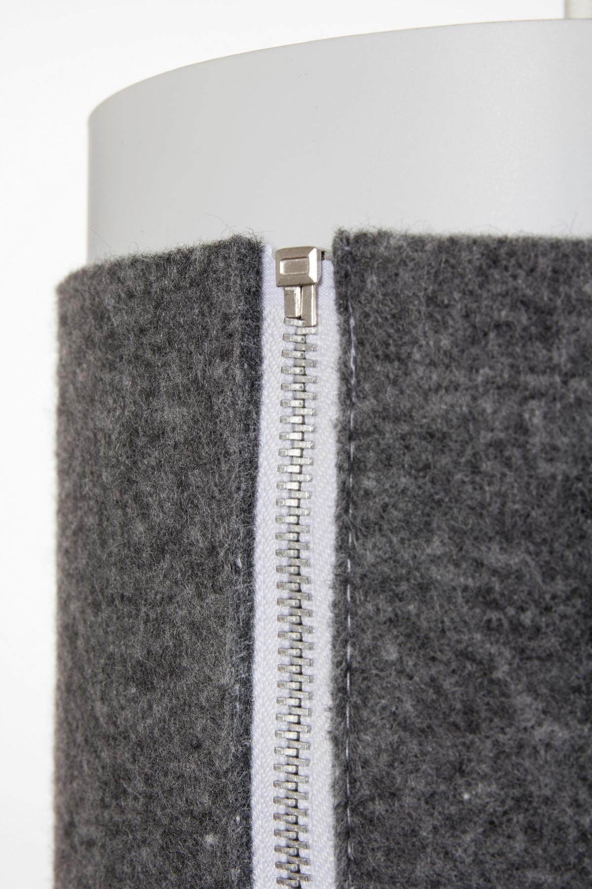 Hängeleuchte Zipstar 110 Large Grau B: 19 Cm - Grau, Basics, Kunststoff/Textil (19/19/52cm) - Kayoom