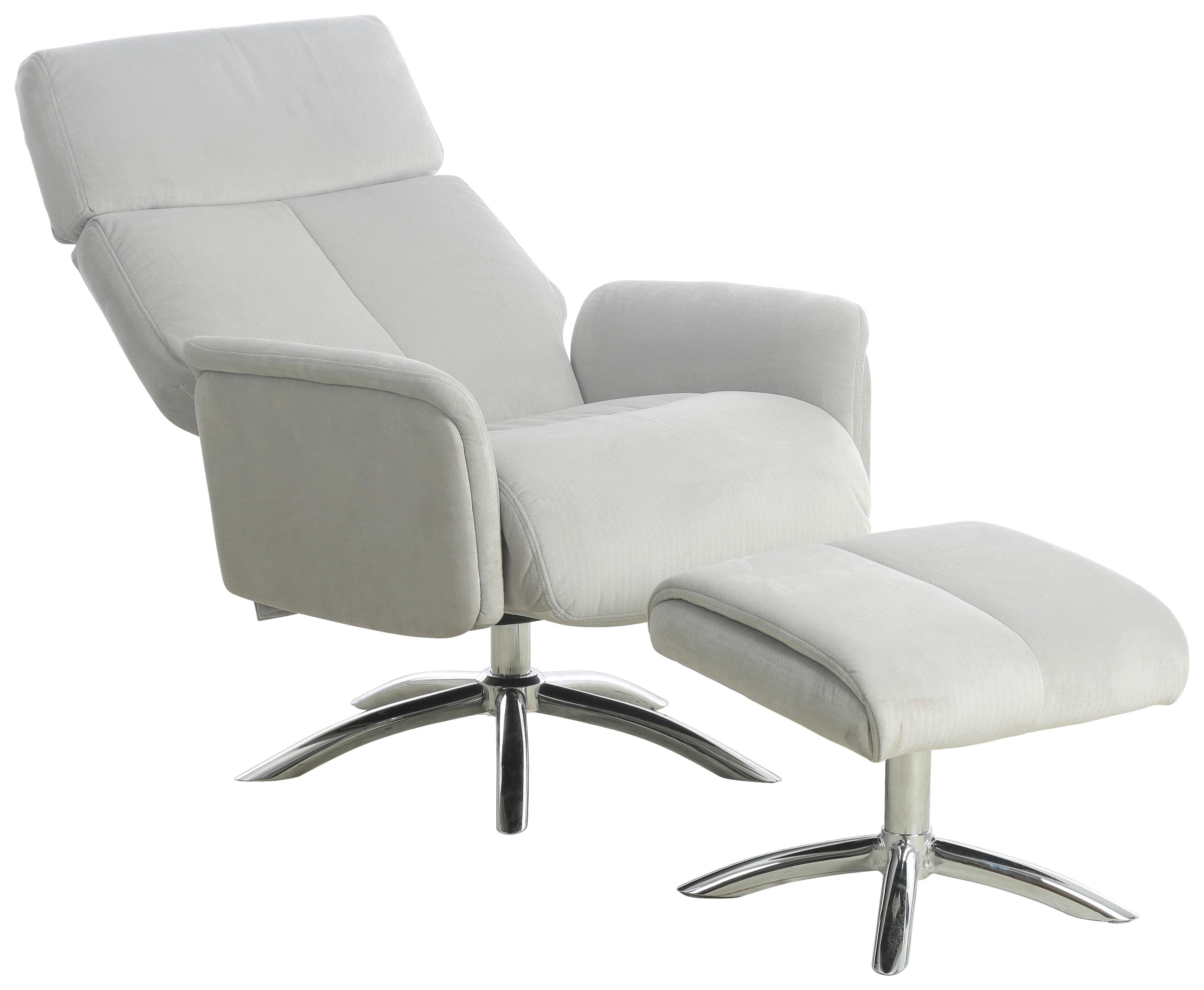 Relaxsesselset Betty - Chromfarben/Grau, MODERN, Textil (72/103.5/88cm) - P & B