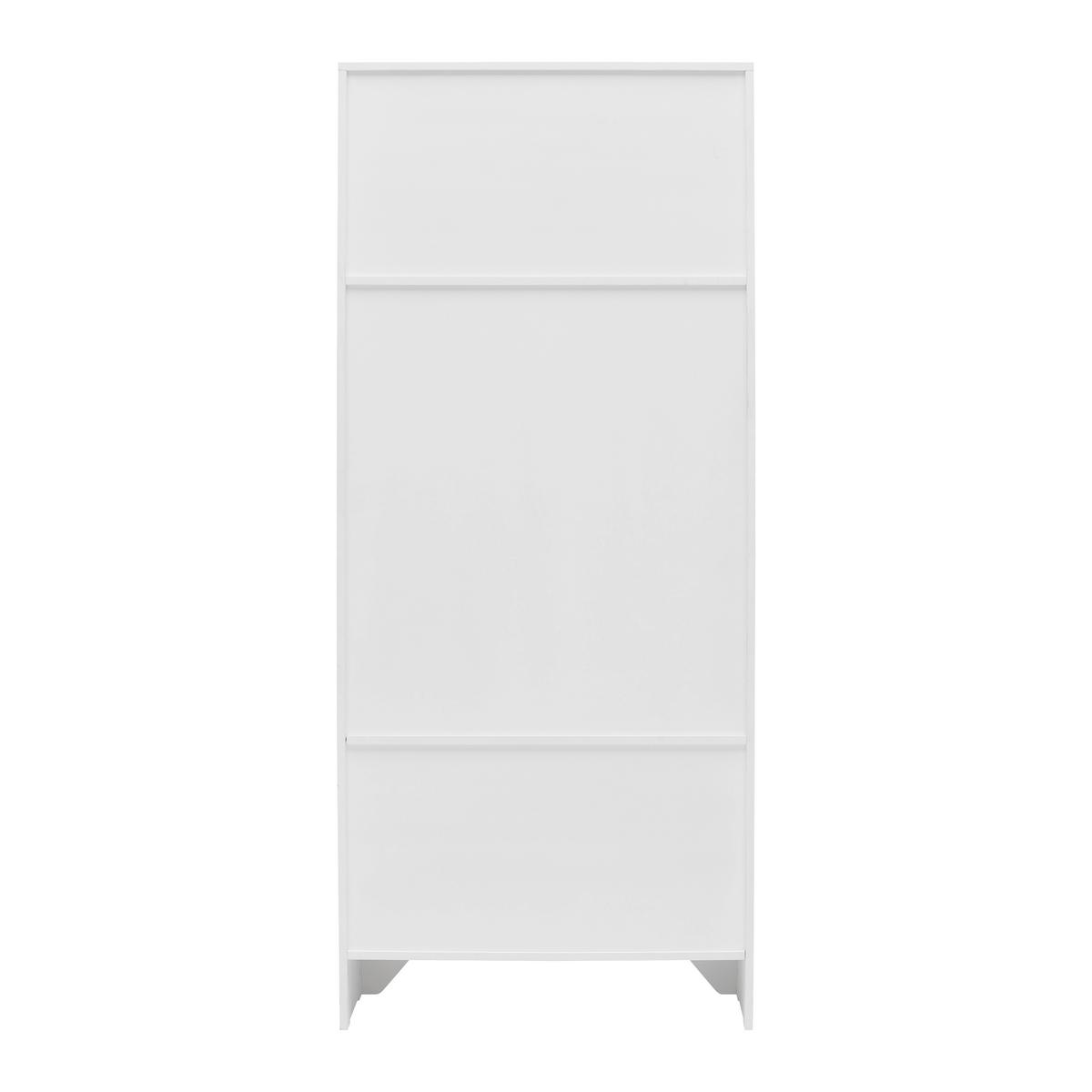 Regál biela - biela, Romantik / Landhaus, kompozitné drevo (75/175/31cm) - Prenneis