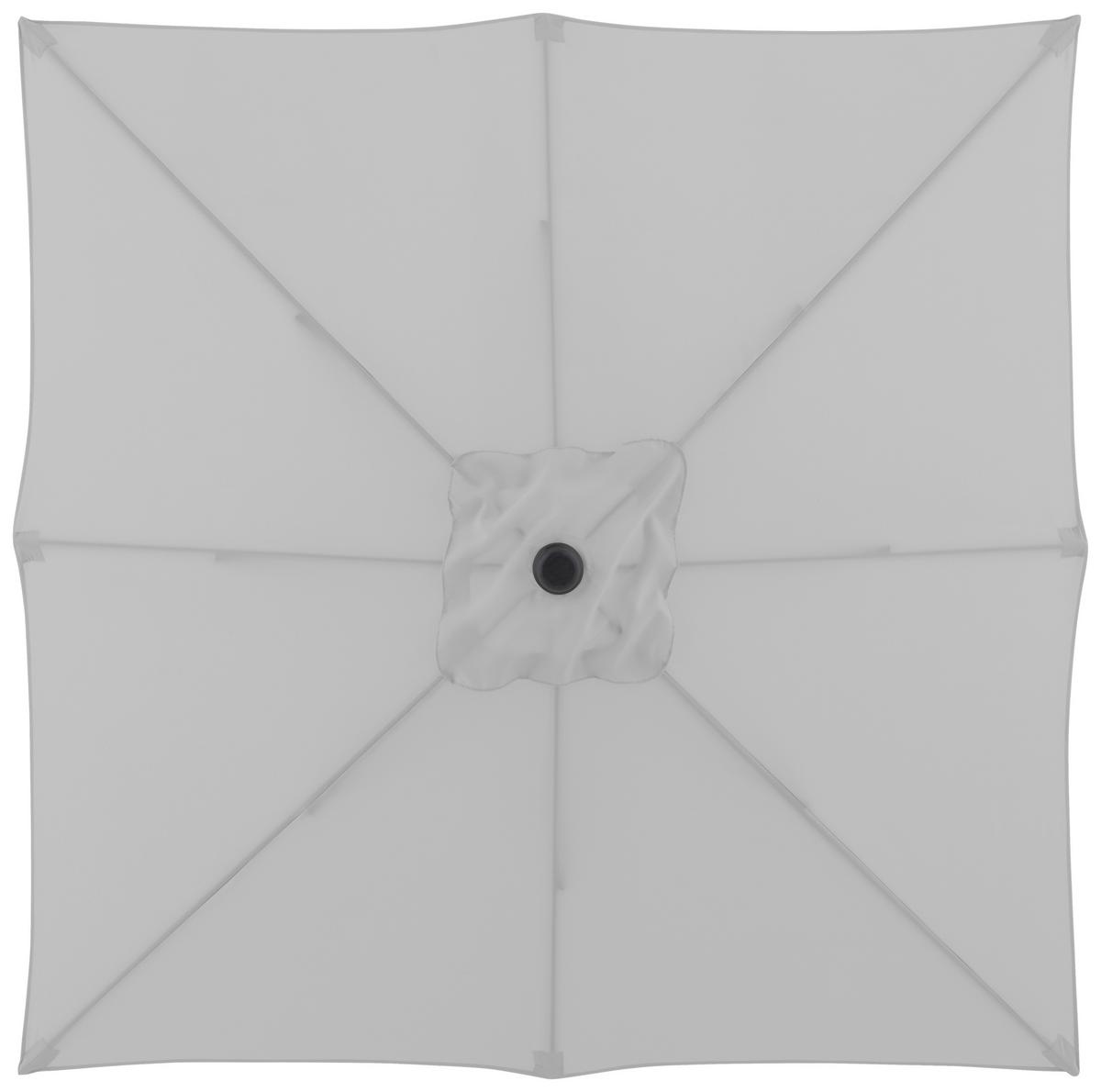 Sonnenschirm Push Up Basic Lxbxh: 208x208x248 Cm Hellgrau - Anthrazit/Hellgrau, Basics, Textil/Metall (208/208/248cm) - Doppler