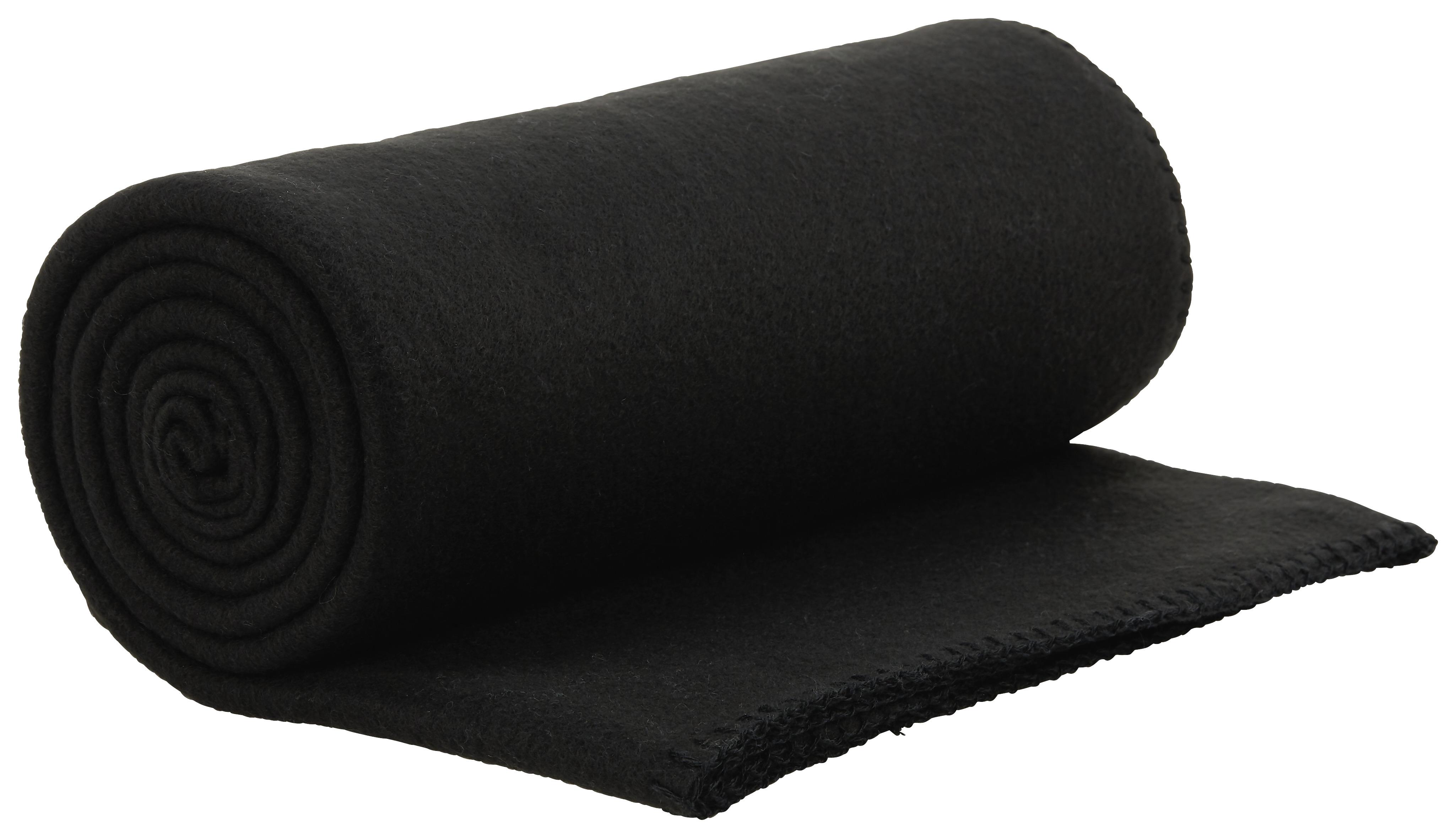 Fleecová Deka Beatrix 130/160 Cm - černá, textil (130/160cm) - Based