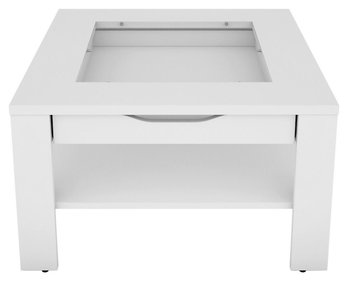 Couchtisch Ralph Weiß B: 67 Cm - Weiß, Design, Glas/Holzwerkstoff (67/43/67cm) - MID.YOU