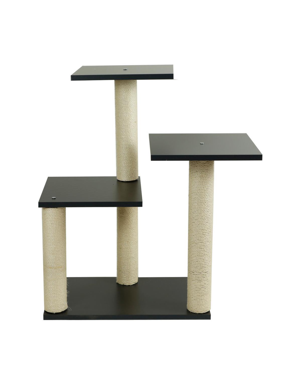 Kratzbaum Modern Beige Bezug Abnehmbar, B: 54 Cm - Beige, Basics, Holzwerkstoff/Textil (76/54/93cm)