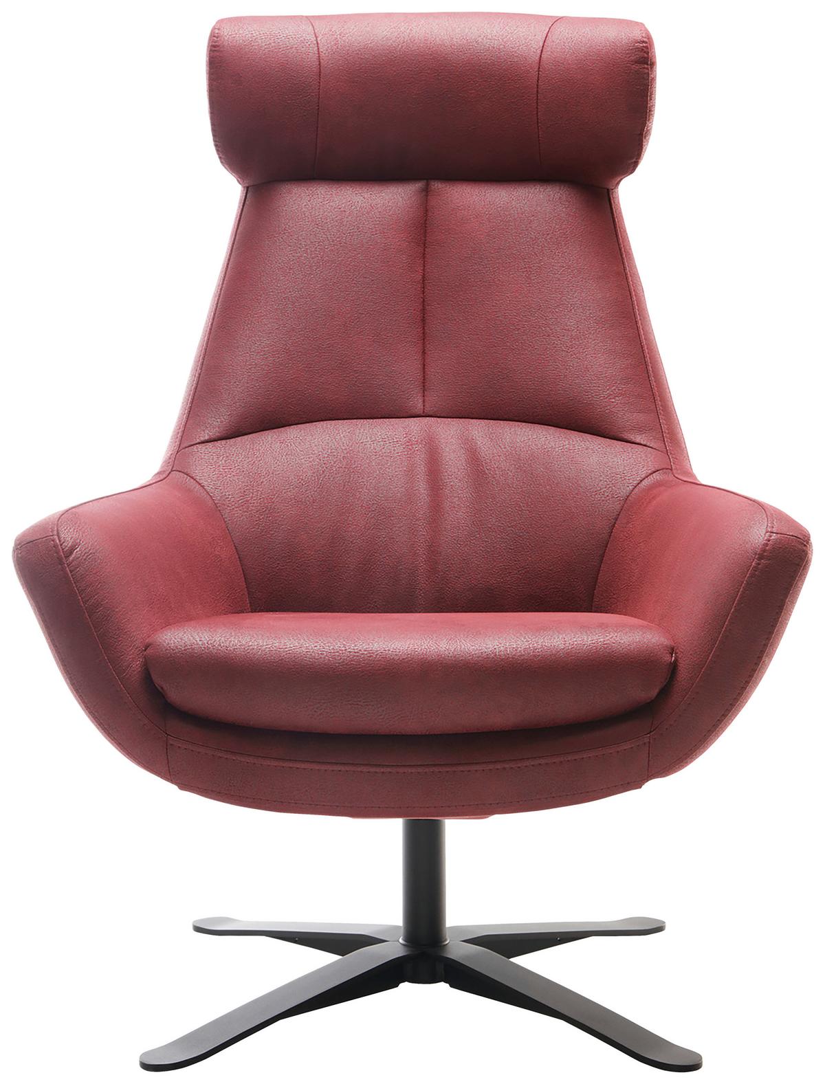 SESSEL BE ORGANIC - Rot/Schwarz, MODERN, Textil (81/112/83cm) - Trendmanufaktur
