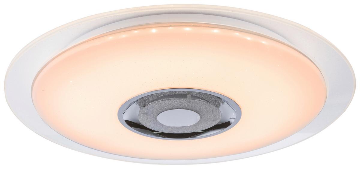 Led-deckenleuchte Ø 47,5 Cm Mit Farbwechsler Und Bluetooth - Opal/Weiß, MODERN, Kunststoff/Metall (47,5/5,7cm)