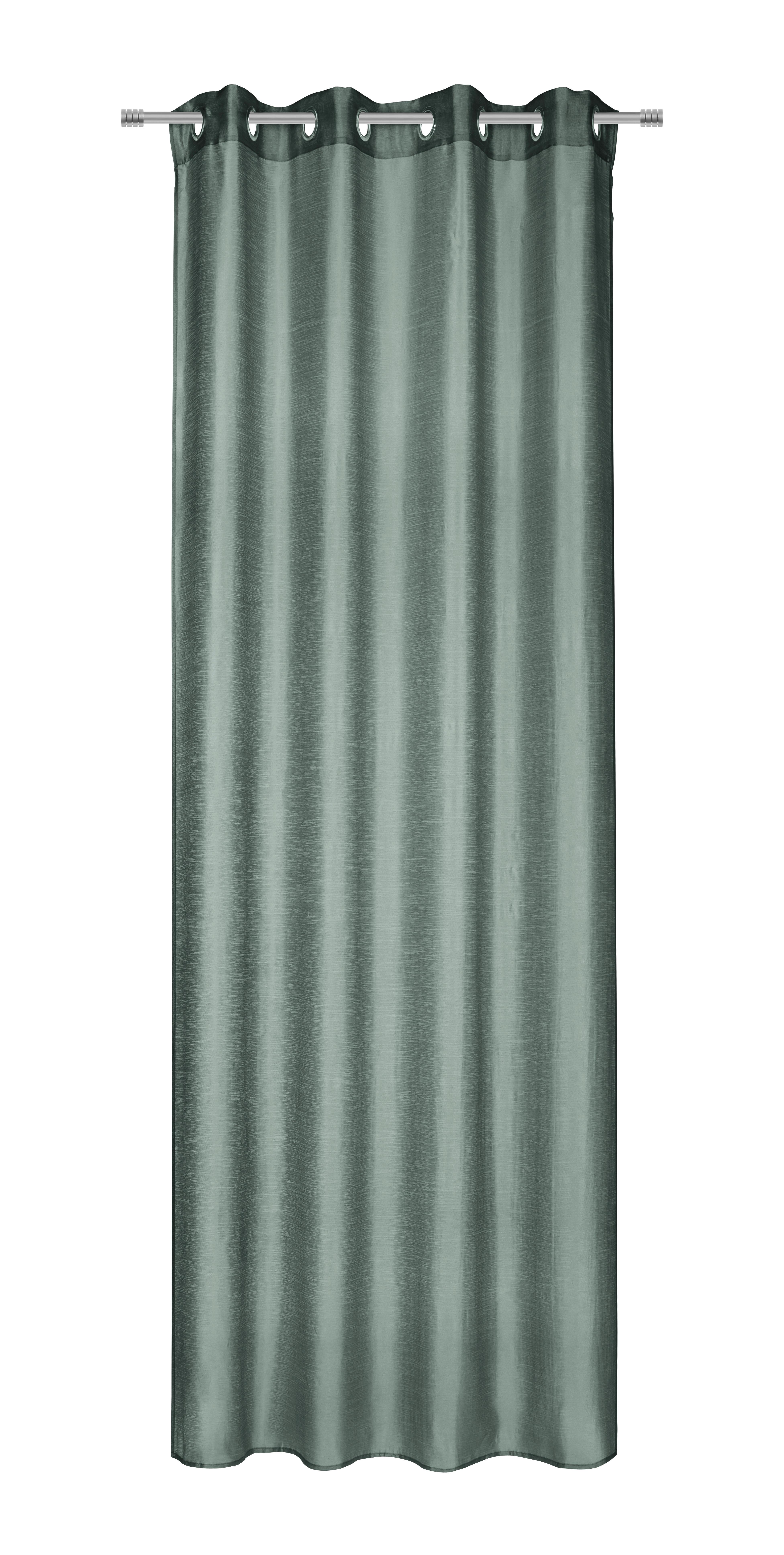 Závěs s očky Dolly, 140/245cm, zelená - zelená, textil (140/245cm) - Modern Living