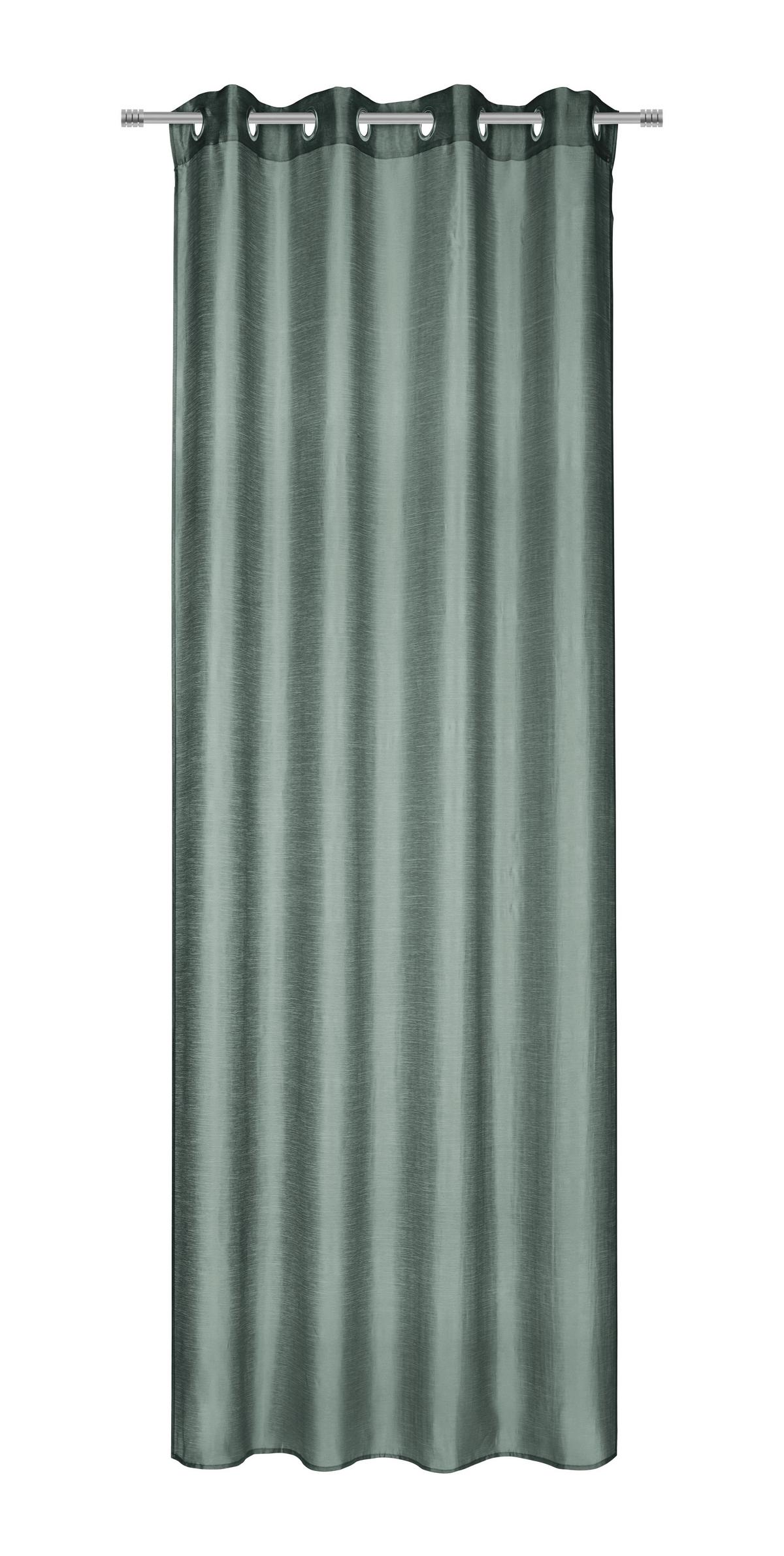 Záves s krúžkami Dolly, 140/245cm, zelená - zelená, textil (140/245cm) - Modern Living