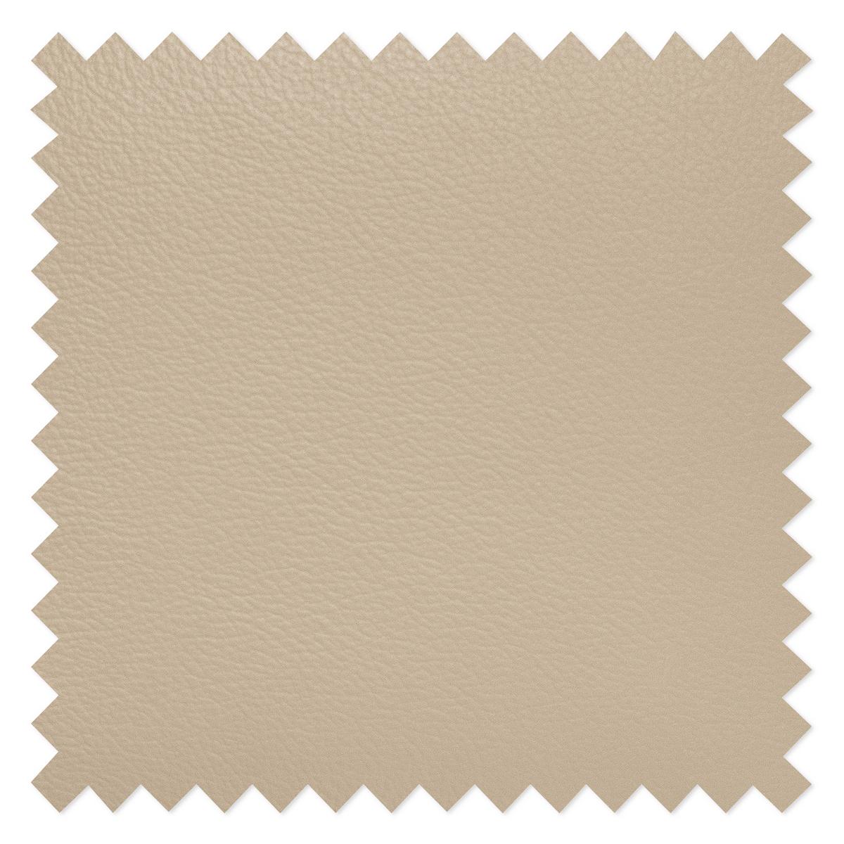 Ecksofa Lugano Teilleder Beige 208x248 - Chromfarben/Beige, Design, Leder/Textil (208/248cm) - Livetastic